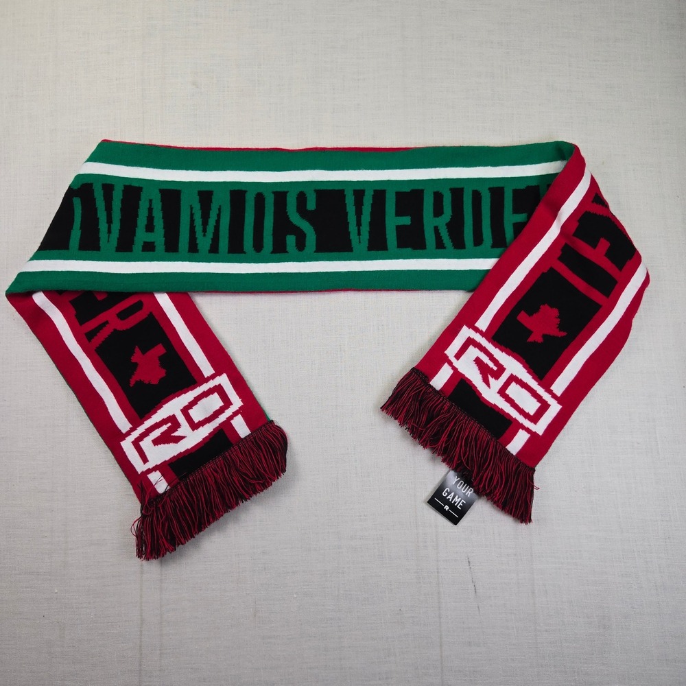NWT Austin FC Ruffneck Scarf OS Green Red Vamos Verde 2024 Season‎ Soccer Scarf